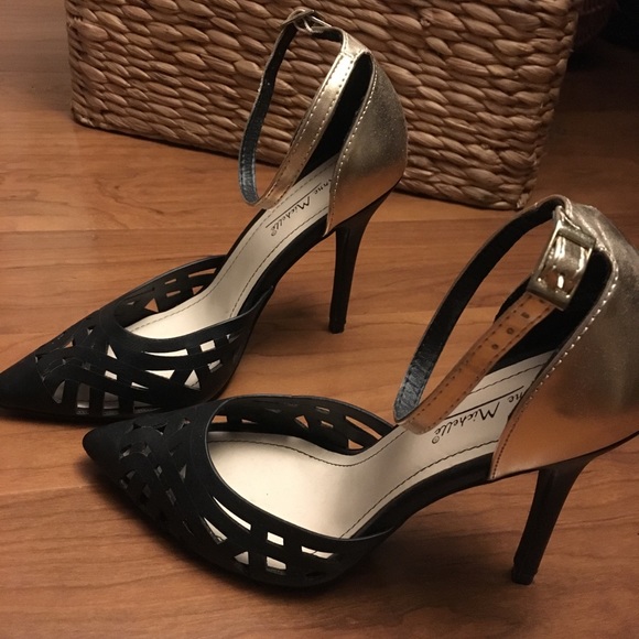 Anne Michelle intricate pointed toe detailed heels - Picture 2 of 6